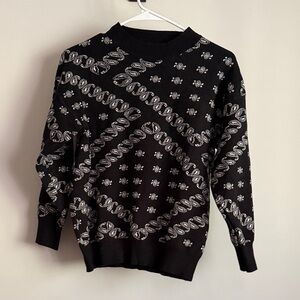 Bailey Rose black and white paisley sweater